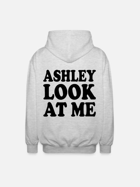 Ashley look at me - Unisex Hooded Jacket - light heather grey