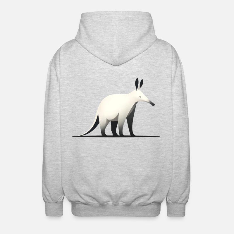 Oryctérope - Veste à capuche unisexe - gris clair chiné