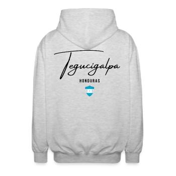 Ich liebe Tegucigalpa, ich erinnere mich an Tegucigalpa - Unisex Kapuzenjacke - Hellgrau meliert - Hinten - AI Model Male 185 light (185cm)