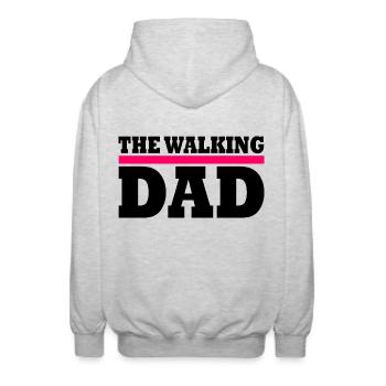 The walking dad - Veste à capuche unisexe - gris clair chiné - Dos - AI Model Male 185 light (185cm)