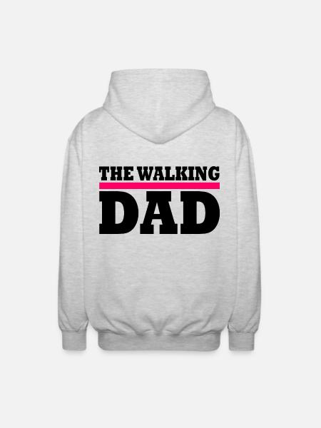 The walking dad - Unisex Kapuzenjacke - Hellgrau meliert