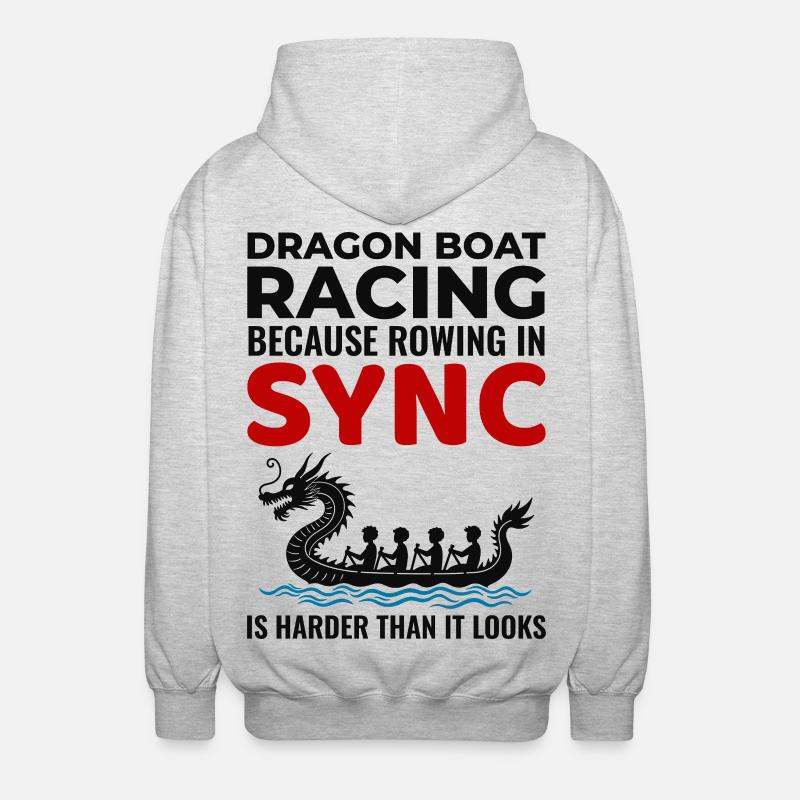 Synchronized Paddling Unity  - Unisex Hooded Jacket - light heather grey