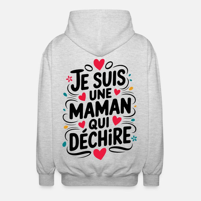 Ich bin eine Killer-Mutter - Unisex Kapuzenjacke - Hellgrau meliert