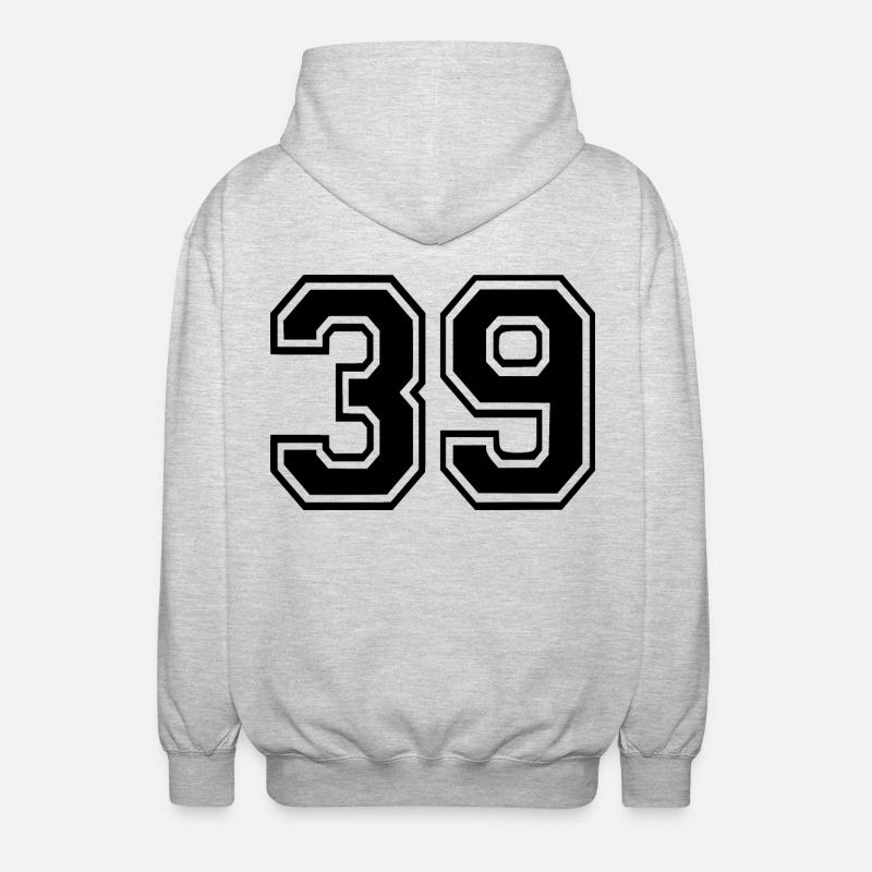 39 - Veste à capuche unisexe - gris clair chiné
