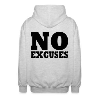 No excuses - Veste à capuche unisexe - gris clair chiné - Dos - AI Model Male 185 light (185cm)