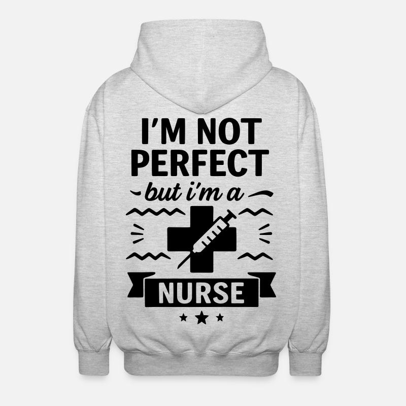 Pas parfaite, mais une excellente infirmière - Veste à capuche unisexe - gris clair chiné
