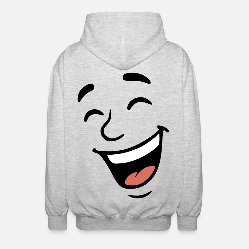 Face Laugh - Unisex Hooded Jacket - light heather grey