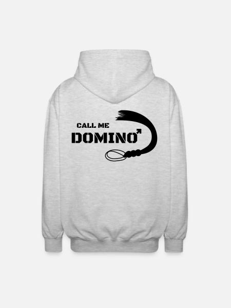Noem me Domino Whip Sex Gift Dominatrix - Uniseks zip hoodie - lichtgrijs gemêleerd