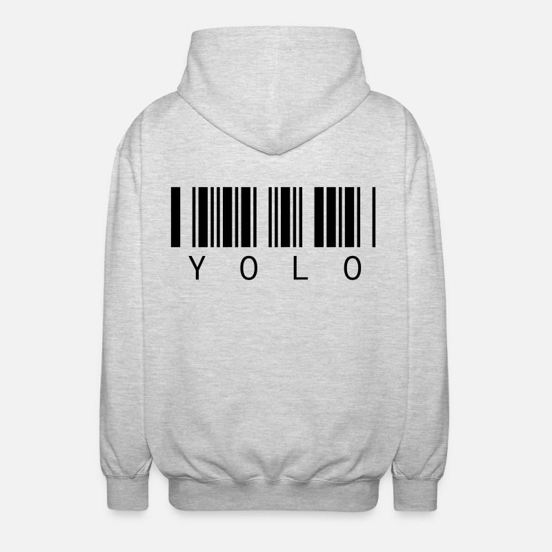 YOLO - Vous ne vivez qu’une fois - Veste à capuche unisexe - gris clair chiné