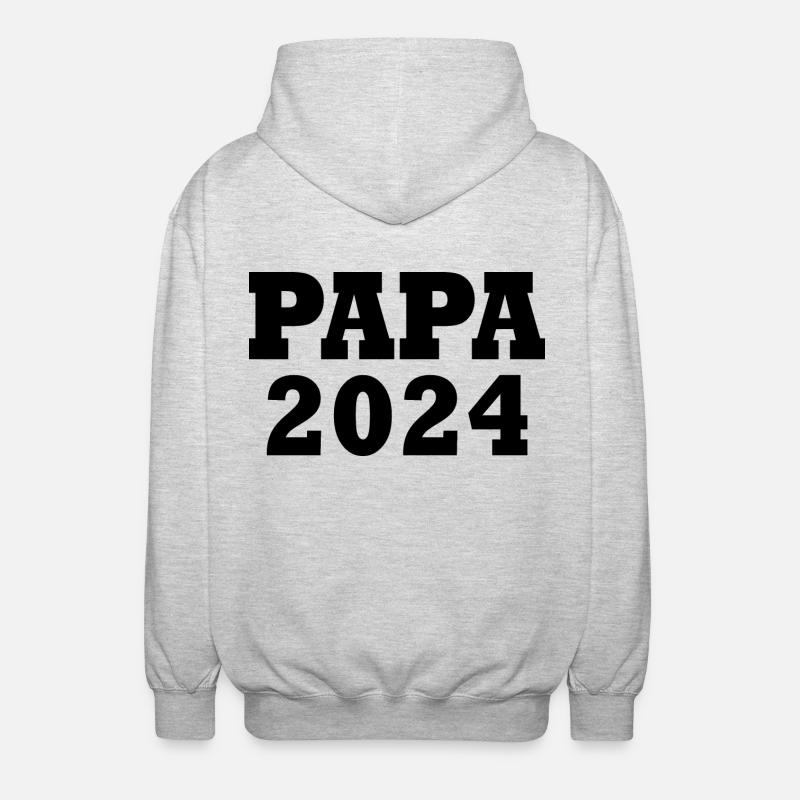 Papa 2024 - Veste à capuche unisexe - gris clair chiné