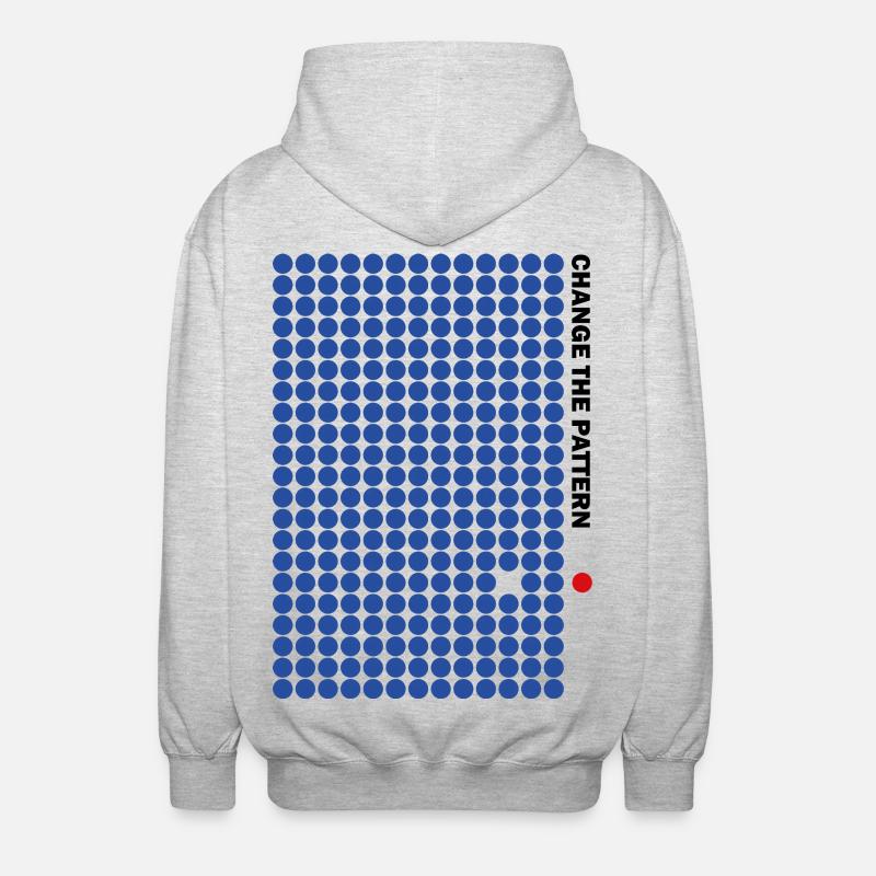 CHANGE THE PATTERN - Unisex Hooded Jacket - light heather grey