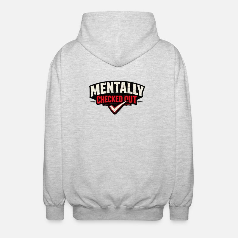 Déconnecté mentalement - Veste à capuche unisexe - gris clair chiné
