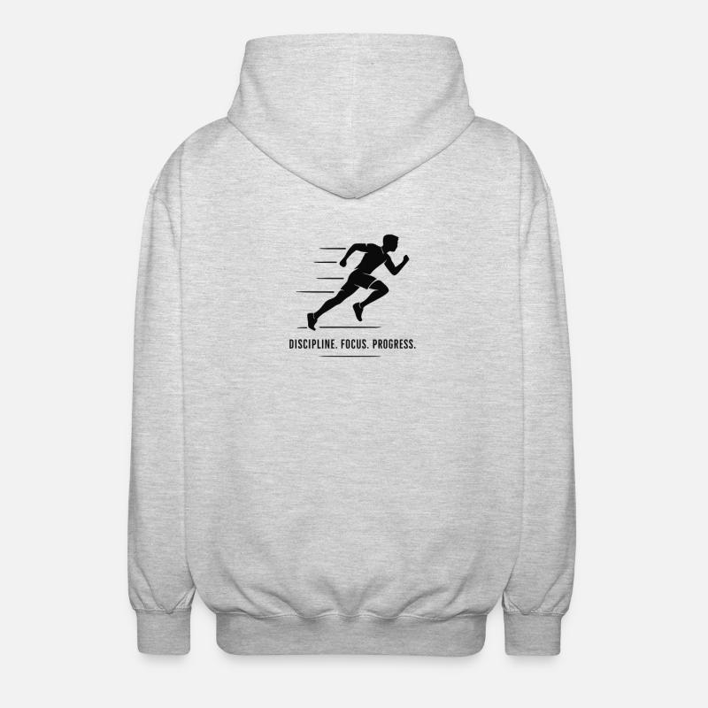 Discipline Focus Progress Runner - Unisex Hooded Jacket - light heather grey