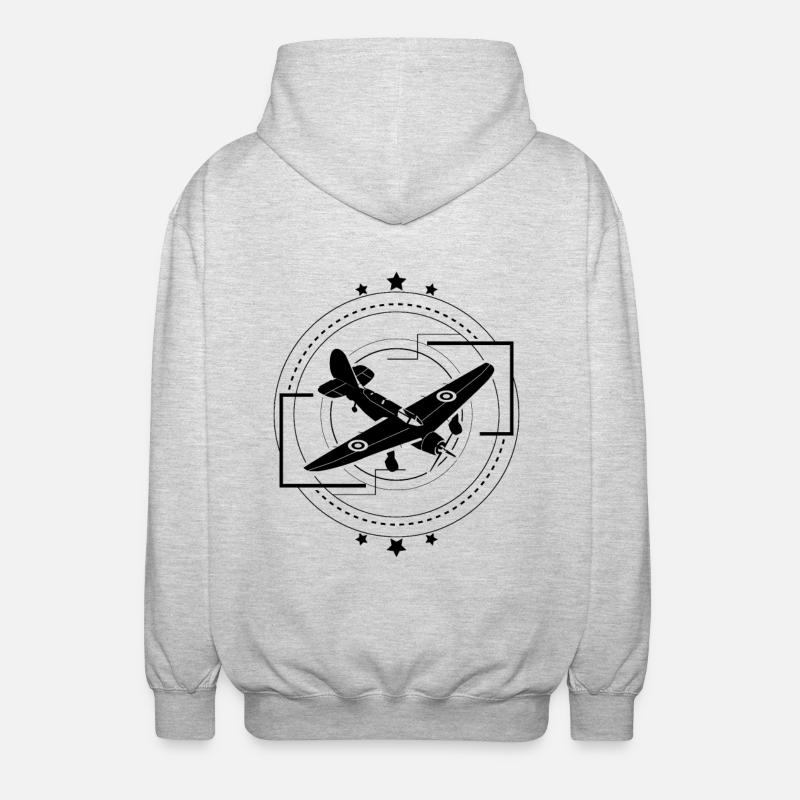 Conception d'avions légers - Veste à capuche unisexe - gris clair chiné