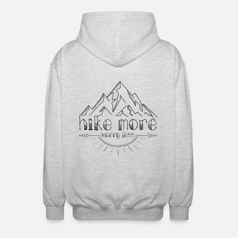 Marchez plus vous inquiétez moins - Veste à capuche unisexe - gris clair chiné
