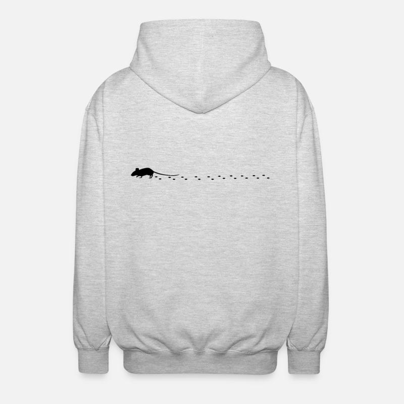 Mouse trail, mouse trails - Unisex Hooded Jacket - light heather grey