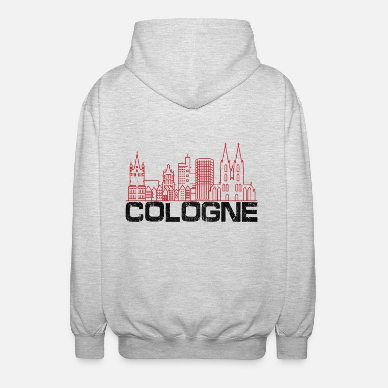 Eau de Cologne - Veste à capuche unisexe - gris clair chiné