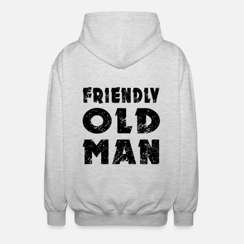 Old Man - Unisex Kapuzenjacke - Hellgrau meliert