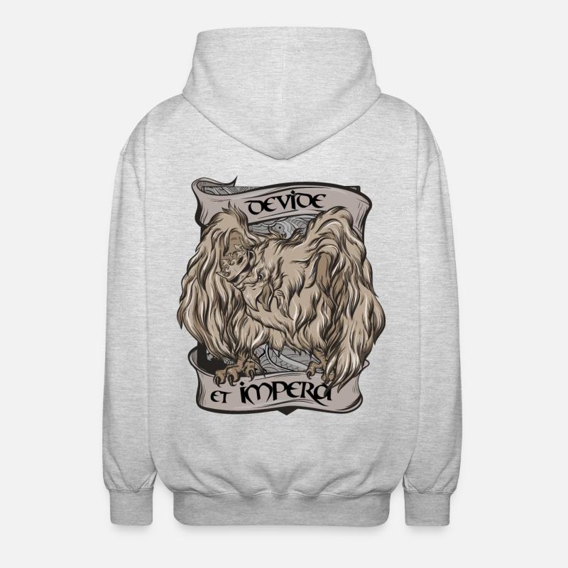 Teile und herrsche - Unisex Kapuzenjacke - Hellgrau meliert