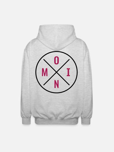 Moin Kreis Kreuz - Unisex Kapuzenjacke - Hellgrau meliert