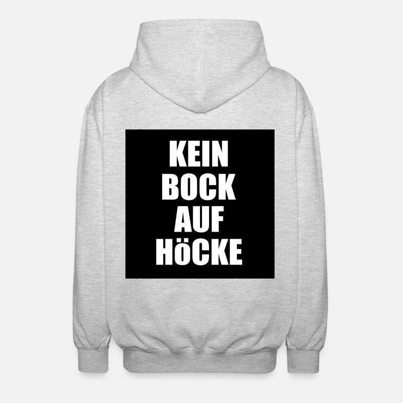 kein bock auf höcke - Unisex Kapuzenjacke - Hellgrau meliert