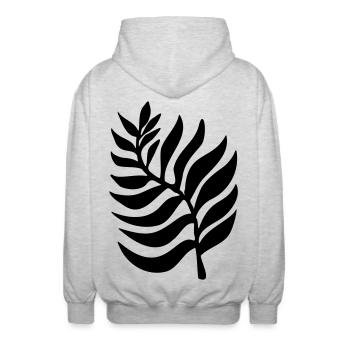 Plantes végétales - Veste à capuche unisexe - gris clair chiné - Dos - AI Model Male 185 light (185cm)
