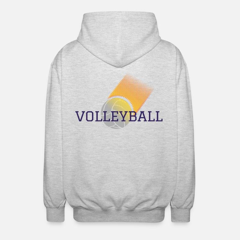 Volleyball - Unisex Kapuzenjacke - Hellgrau meliert