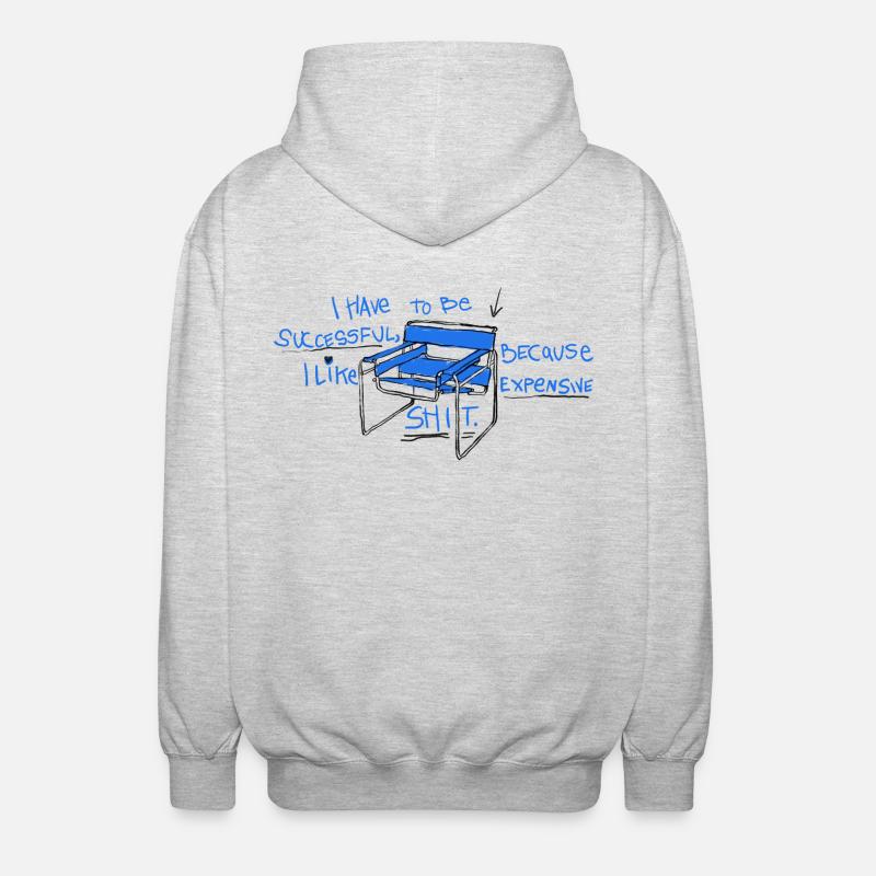 Devis de goût coûteux - Veste à capuche unisexe - gris clair chiné