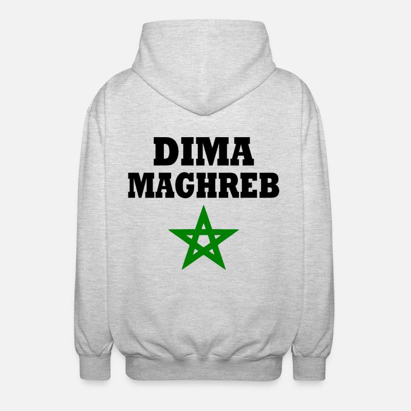 Dima maghreb - Veste à capuche unisexe - gris clair chiné