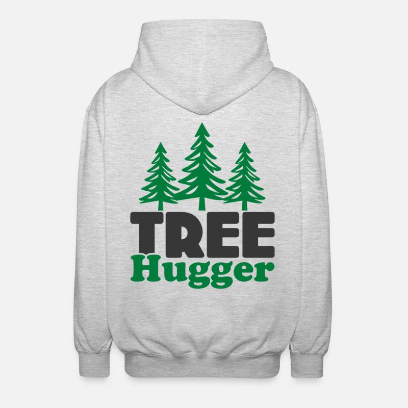 Tree Hugger - Unisex Hooded Jacket - light heather grey