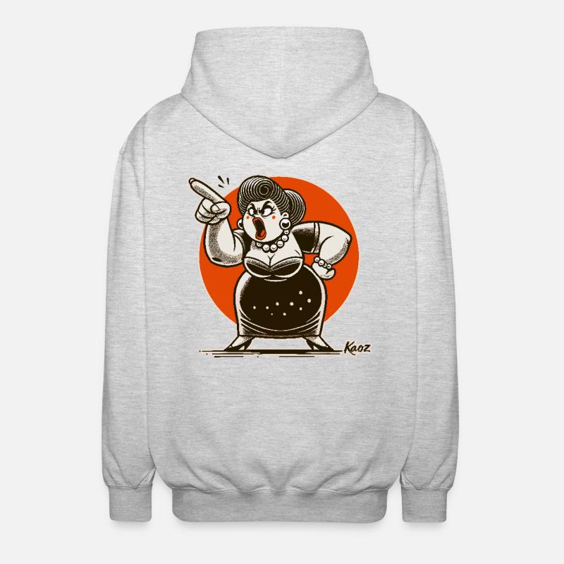 Big Mama te gronde - Veste à capuche unisexe - gris clair chiné