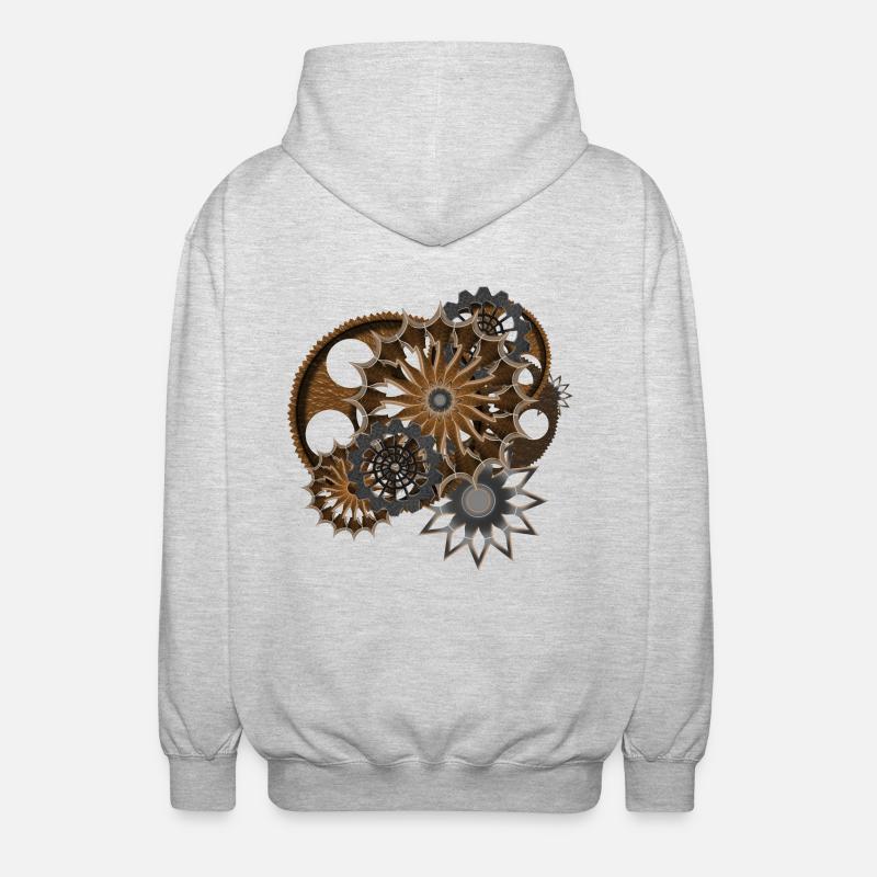 Steampunk - Veste à capuche unisexe - gris clair chiné