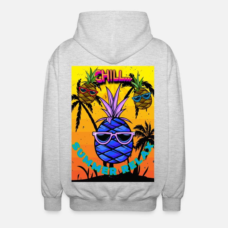 Chill summer relax - Unisex Hooded Jacket - light heather grey