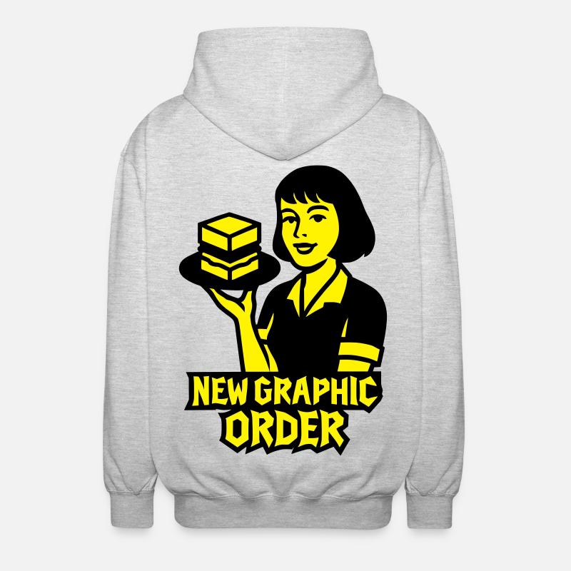 New Graphic Order #1 - Unisex Kapuzenjacke - Hellgrau meliert