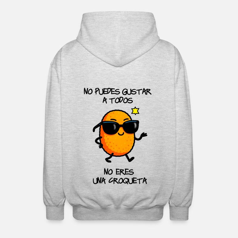 Croquette à la mode - Veste à capuche unisexe - gris clair chiné