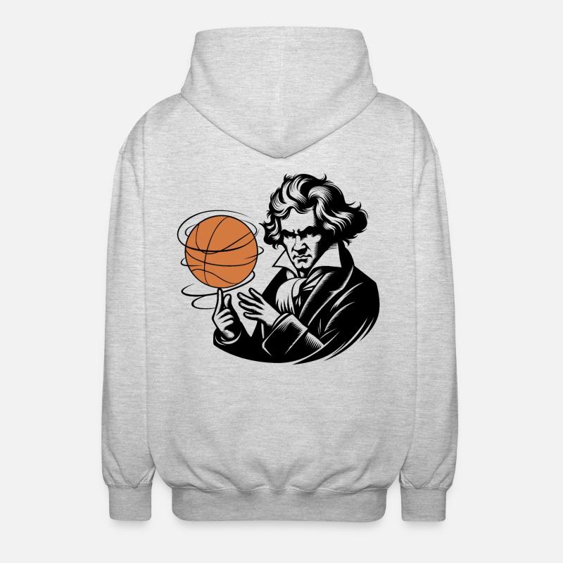 Basketteur Beethoven - Veste à capuche unisexe - gris clair chiné