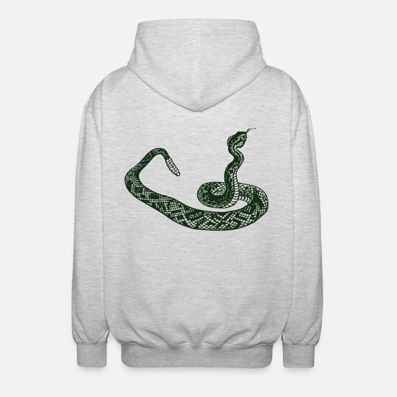 serpent à sonnette - Veste à capuche unisexe - gris clair chiné