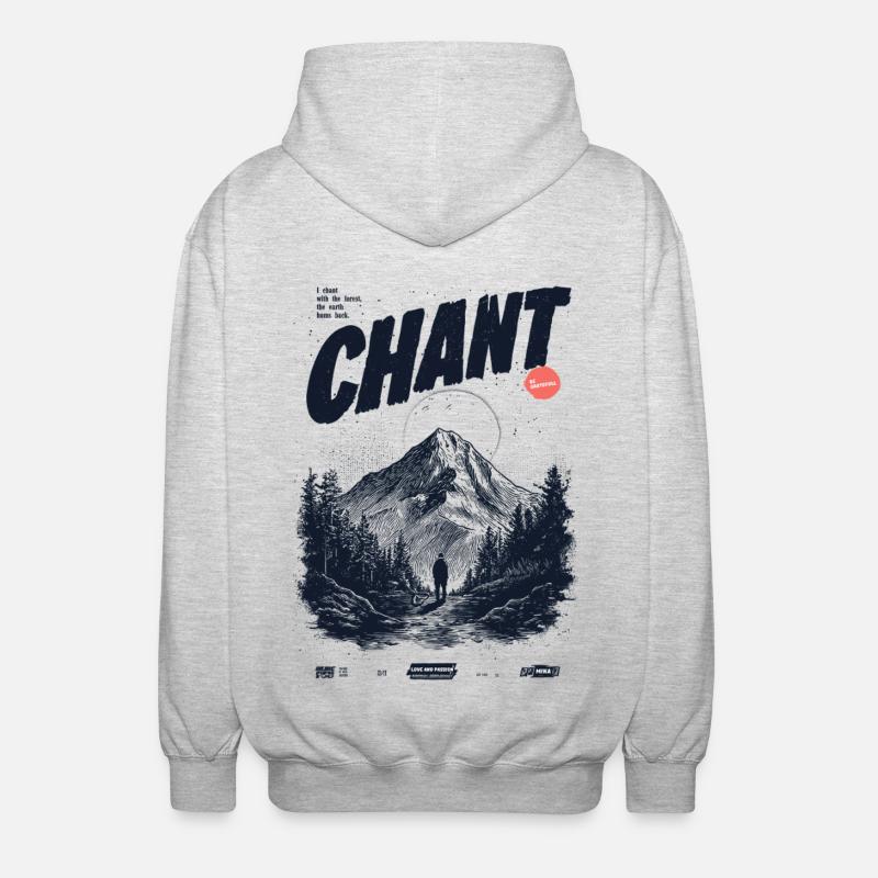 Nature Chant - Unisex Kapuzenjacke - Hellgrau meliert