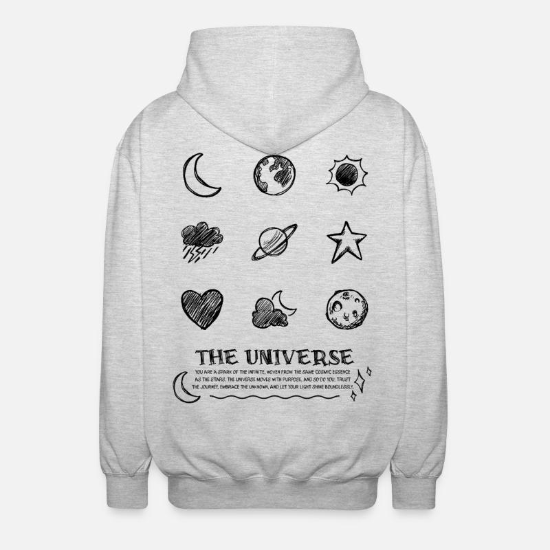 Conception d’univers - Veste à capuche unisexe - gris clair chiné