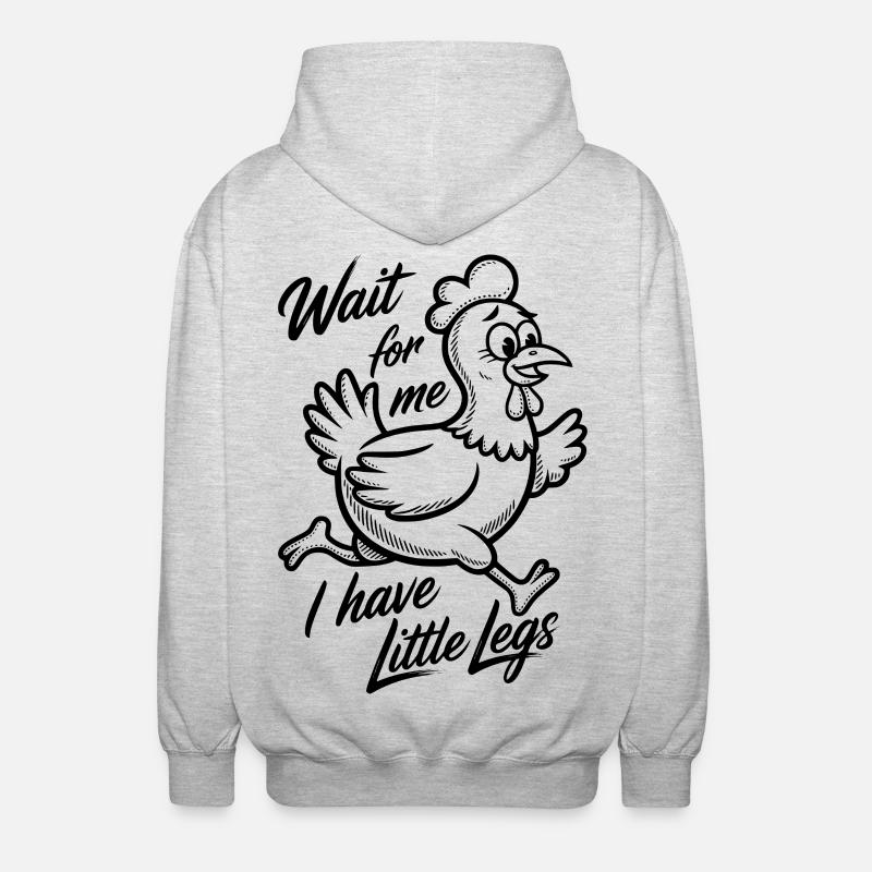 Attends-moi, j’ai de petites jambes - Veste à capuche unisexe - gris clair chiné