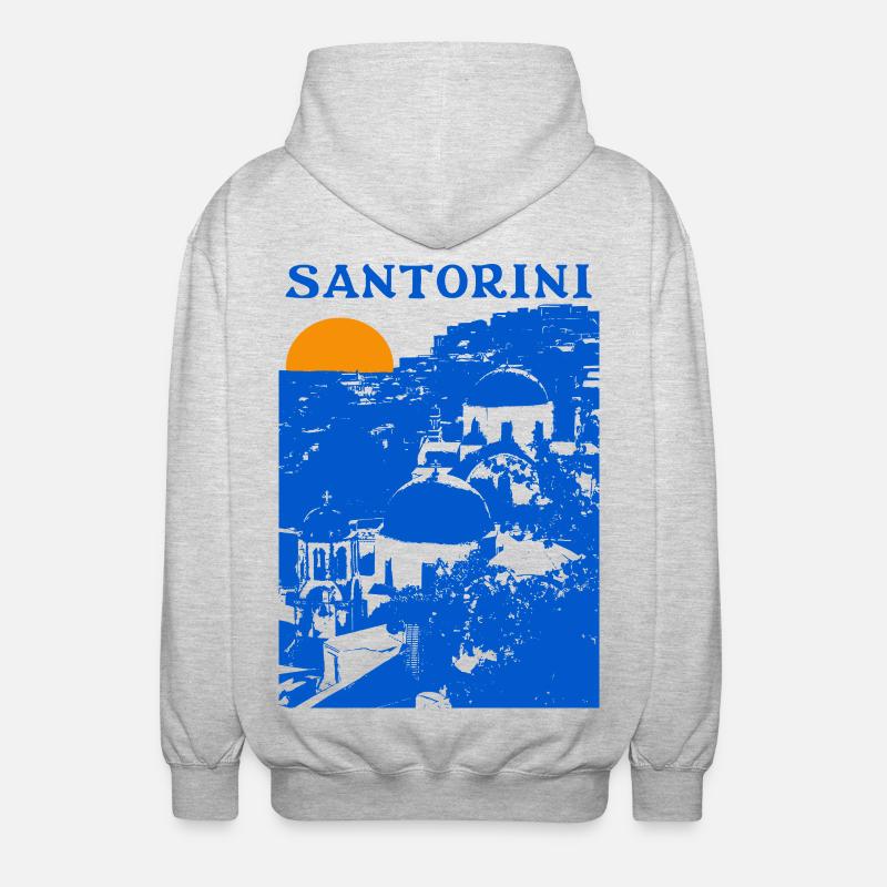 SANTORINI - Unisex Hooded Jacket - light heather grey