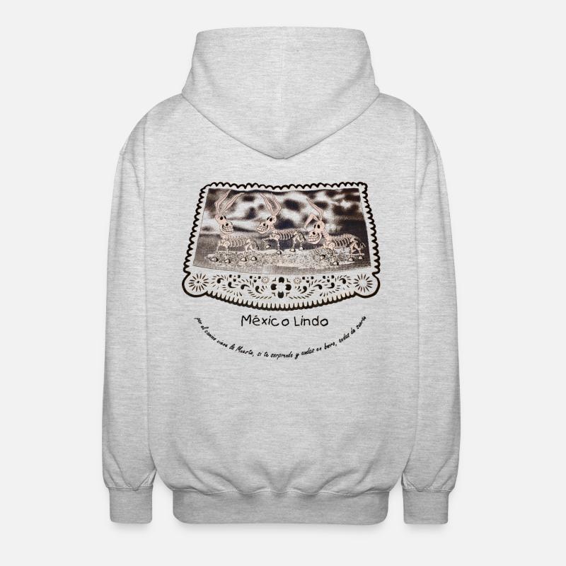 Mexique Lindo - Charmant Mexique - Veste à capuche unisexe - gris clair chiné
