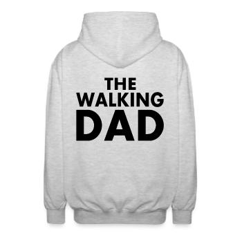 The walking dad - Veste à capuche unisexe - gris clair chiné - Dos - AI Model Male 185 light (185cm)