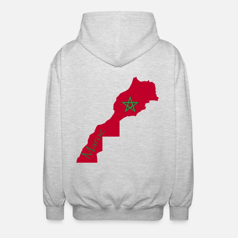 Maroc 2 - Veste à capuche unisexe - gris clair chiné