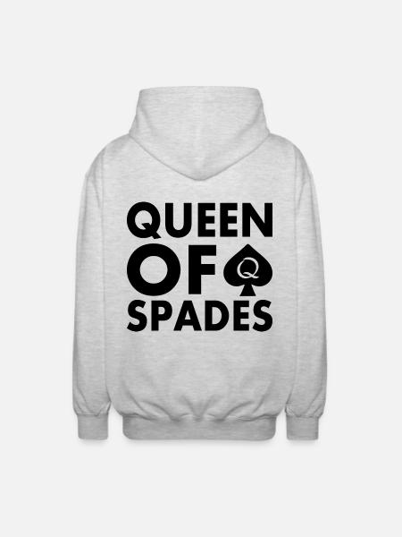 Queen of spades - Unisex Kapuzenjacke - Hellgrau meliert