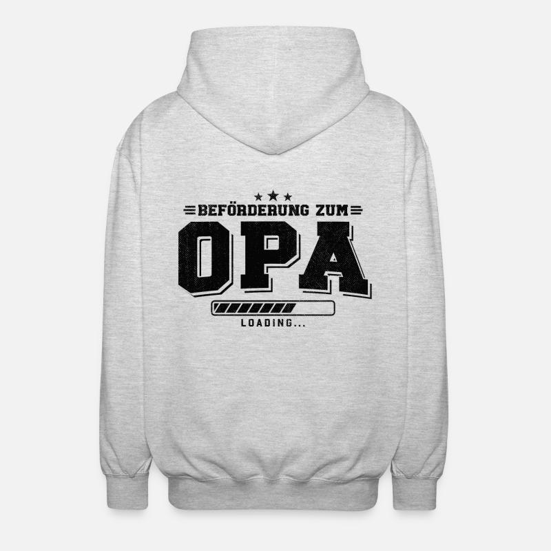 Beförderung zum Opa loading - Unisex Kapuzenjacke - Hellgrau meliert