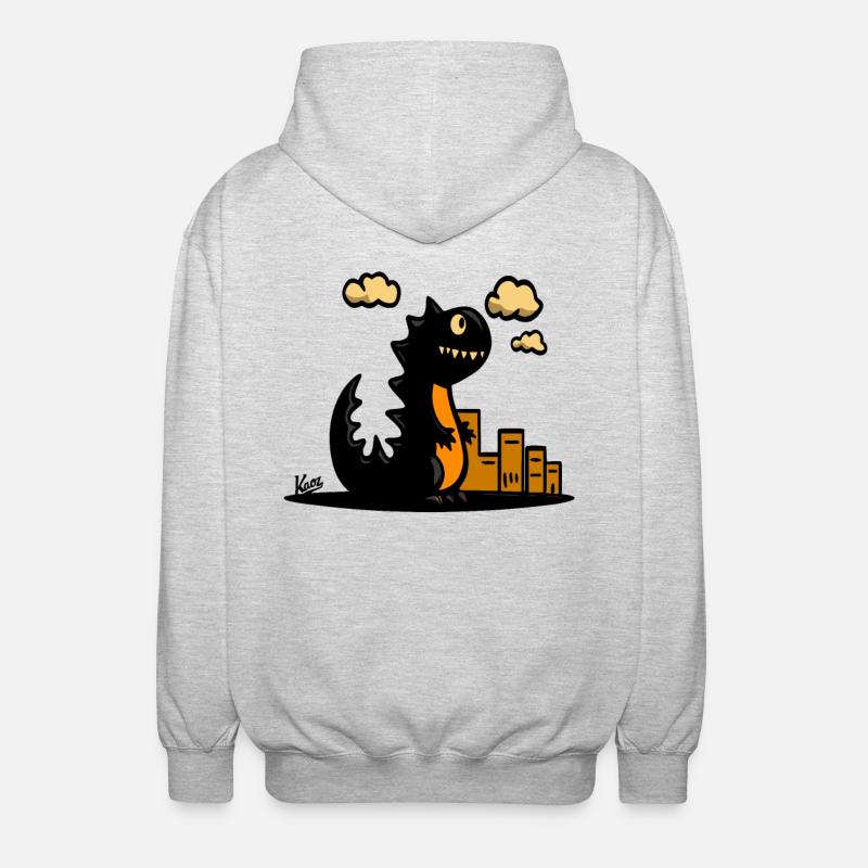 Bébé lézard géant - Veste à capuche unisexe - gris clair chiné