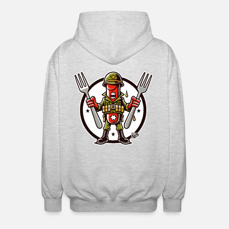 Lieutenant Commander Wurst - Unisex Hooded Jacket - light heather grey