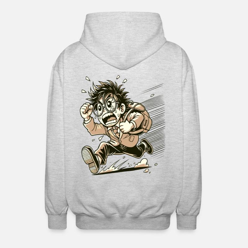 Otaku en colère nerd japonais - Veste à capuche unisexe - gris clair chiné