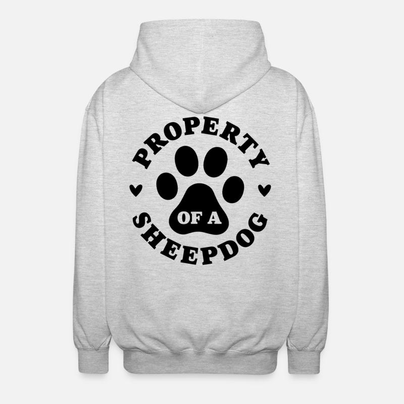 Eigentum eines Schäferhundes - Unisex Kapuzenjacke - Hellgrau meliert